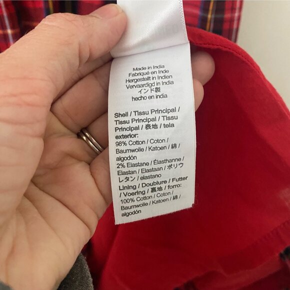 NWT J. Crew Red Tartan Plaid Tiered Ruffle Midi Dress - Picture 6 of 10